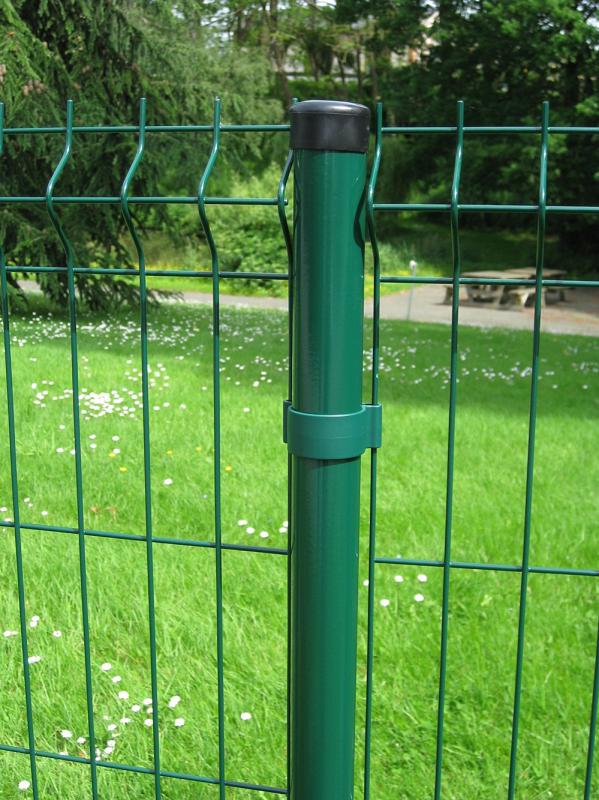 Poteau Univers pour Panneau Grillagé Arista Ø48 1,10m Vert - DIRICKX
