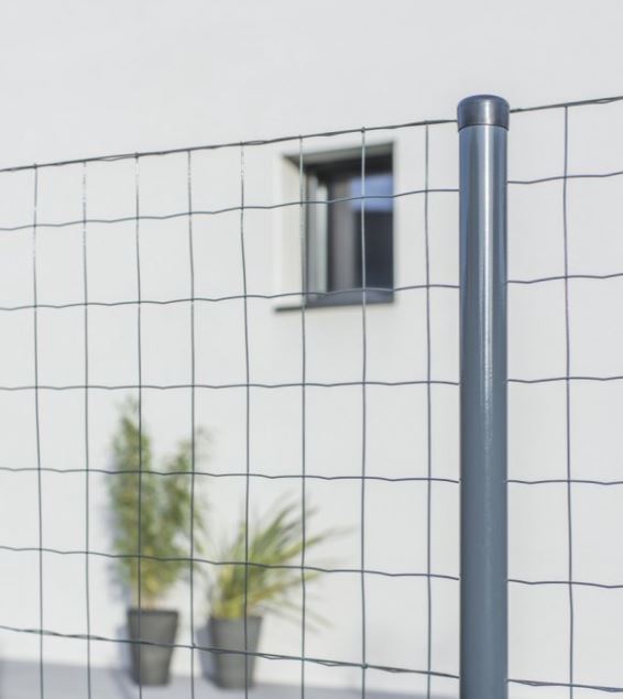 Poteau cloture univers gris 2m - DIRICKX