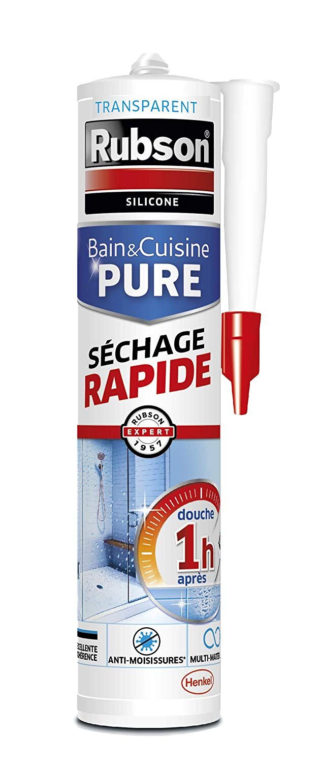 Mastic Speed Silicone Bain & Cuisine transparent 280 mL - RUBSON