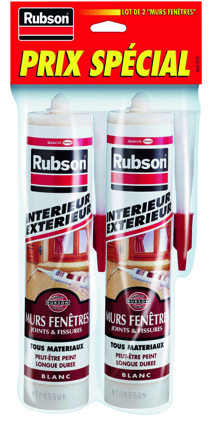 2 mastics Perfect Home Murs & Fenêtres blanc 280 mL - RUBSON