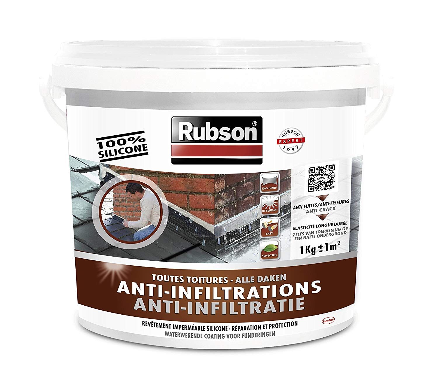 Anti-infiltrations Toutes Toitures 1 kg blanc - RUBSON