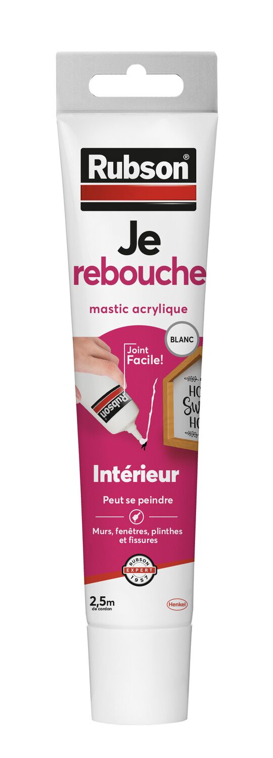 Mastic Go® Je Rebouche blanc 50 mL - RUBSON
