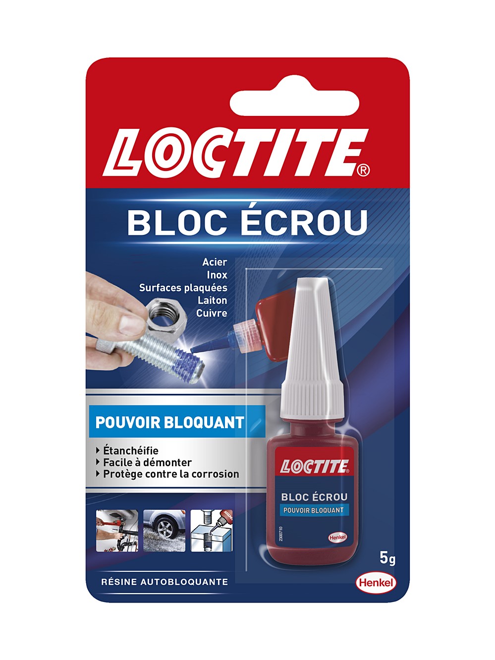 Colle Spécialités Matériaux Bloc Écrou 5ml - LOCTITE