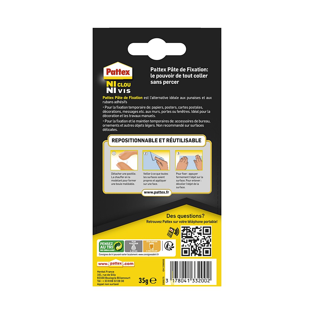 Pâte de fixation 65 pièces - PATTEX