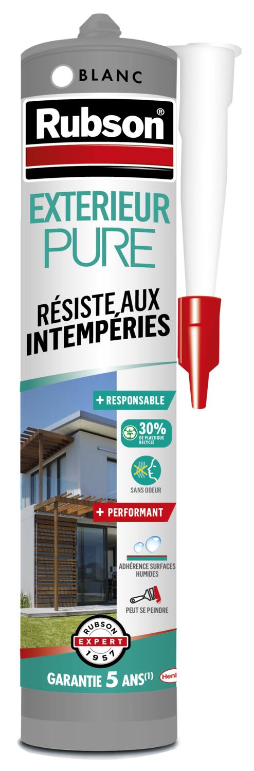 Mastic extérieur Pure blanc 280 mL - RUBSON