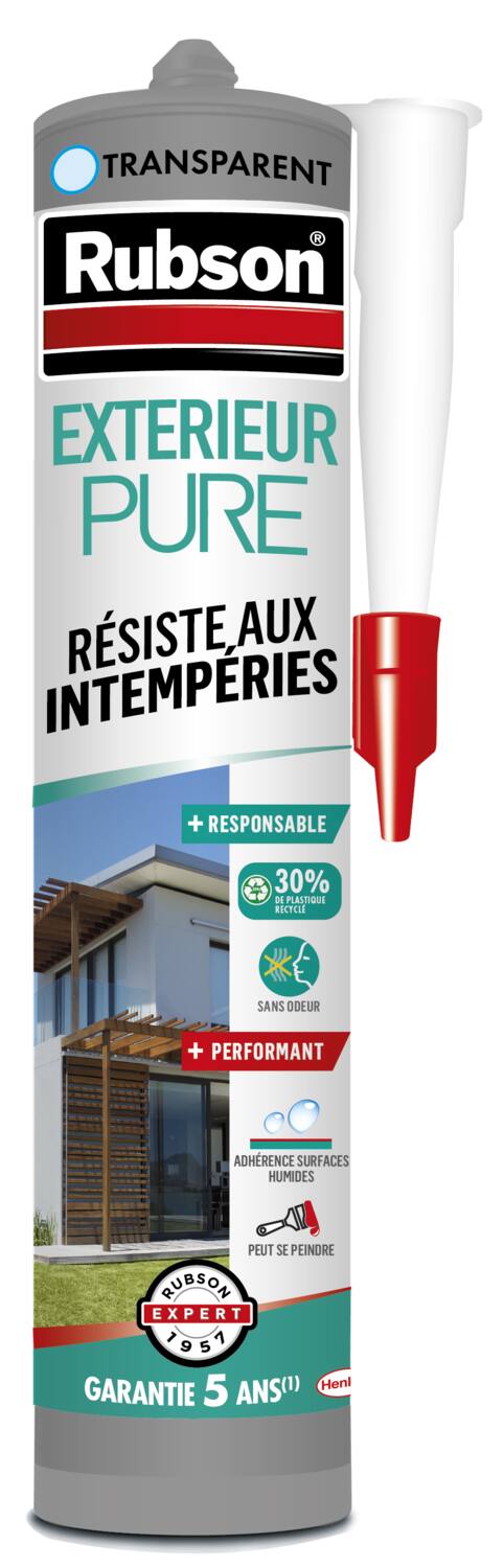 Mastic extérieur Pure transparent 280 mL - RUBSON