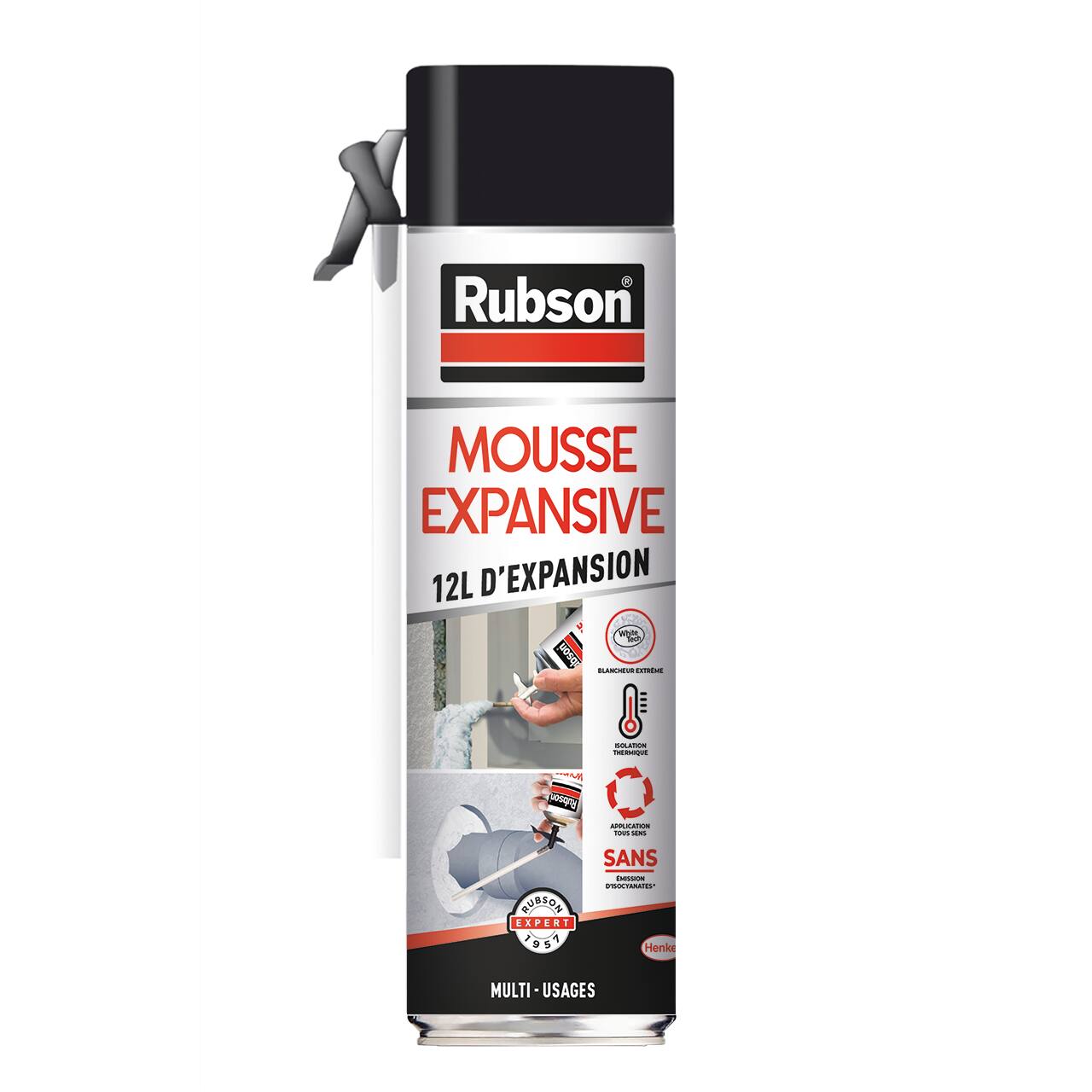 Mousse expansive multiusage 12 l d'expansion blanc 300 mL - RUBSON