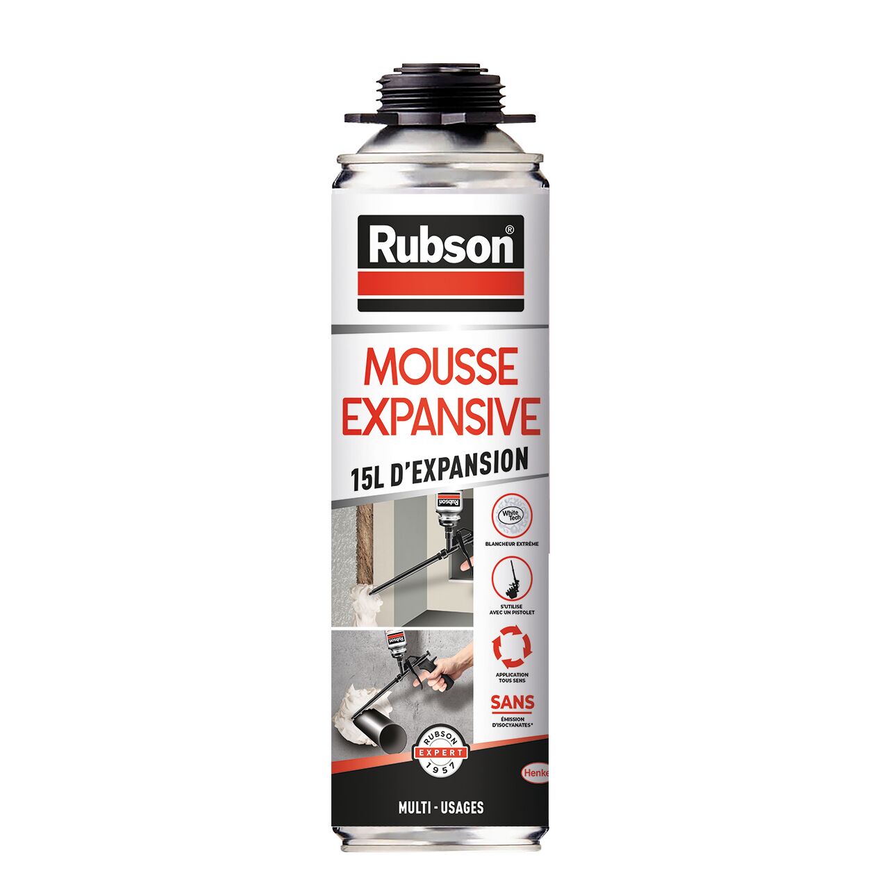 Mousse expansive pistolable 15L multi-usages - RUBSON