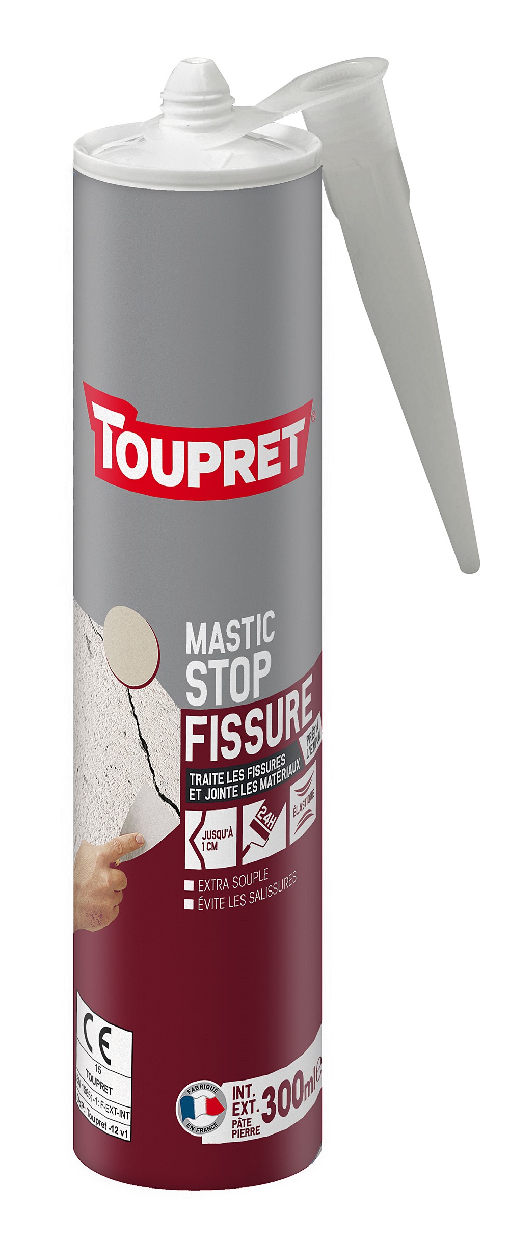 Mastic Stop Fissures Façade 300g Ton pierre