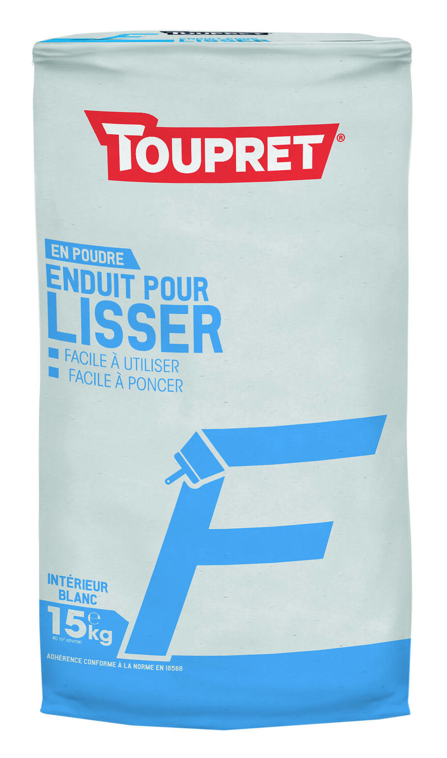 Enduit Lisser F poudre 15 kg blanc - TOUPRET