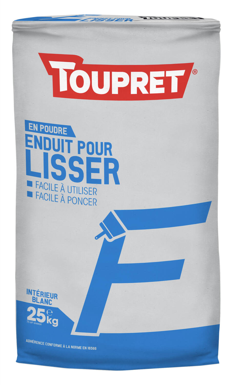 Enduit de lissage fin intérieur blanc 25kg - TOUPRET