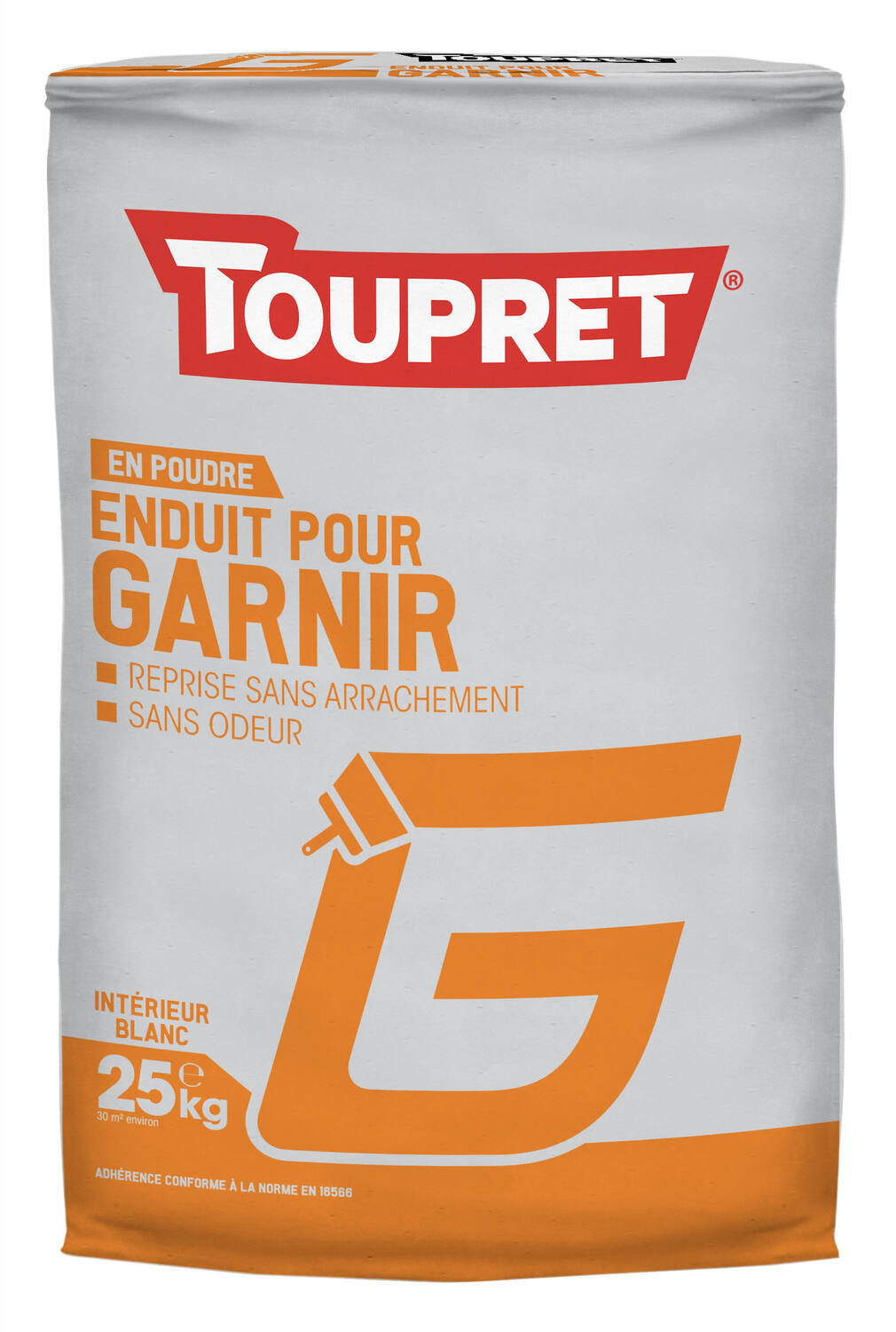 Enduit garnissant intérieur blanc 25kg - TOUPRET
