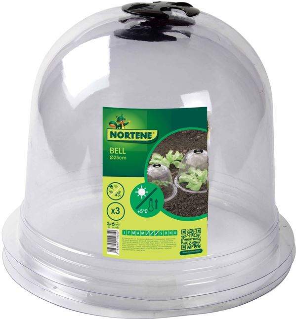 3 cloches transparente PVC Ø0,25m