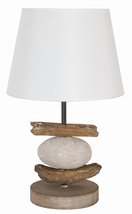 Lampe résine naturel hampton