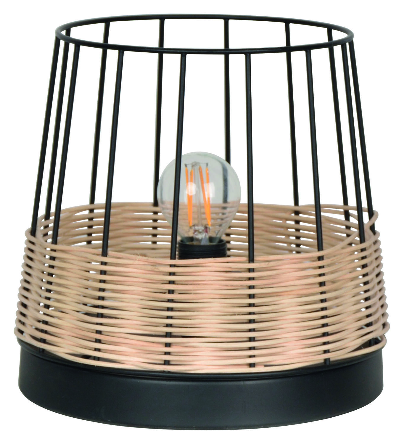 Lampe métal noir mat indah d20cm