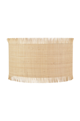 Abat-jour raphia franges cylindre d40cm