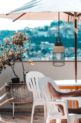 Lampe métal noir/naturel ivoa d17cm