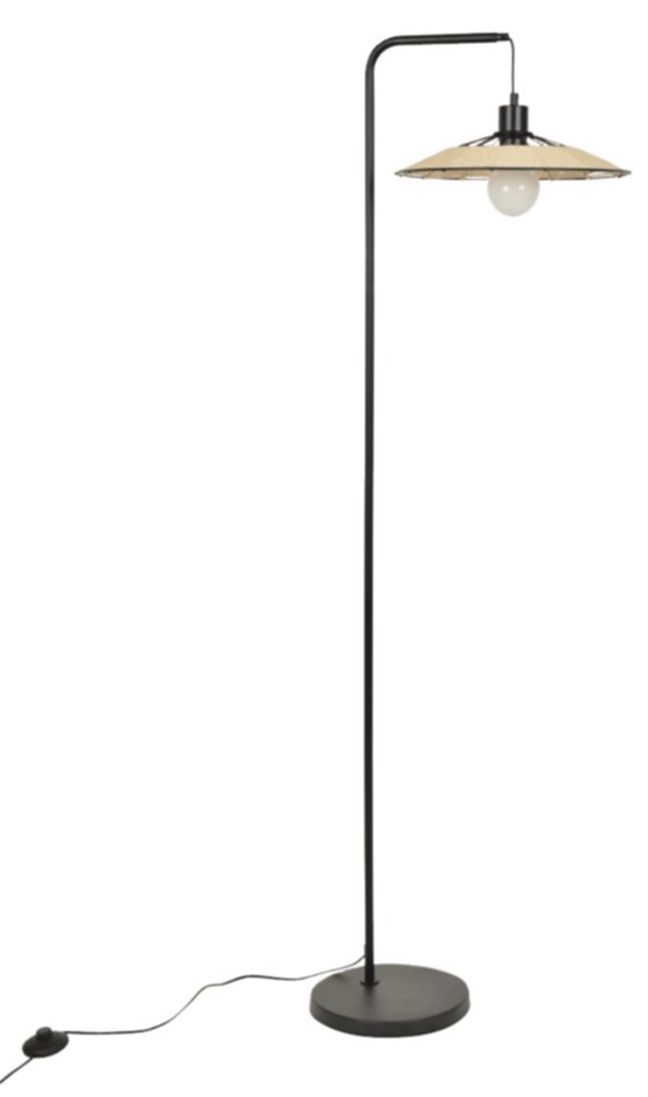 Lampadaire Mahina métal naturel/noir 15W - COREP