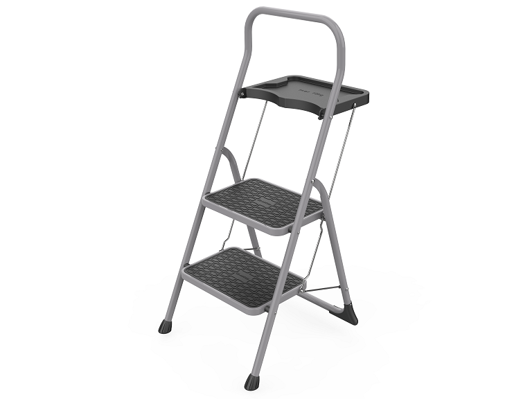 Marchepied Artuplat 2 marches Brico Gris + Porte-outil - ARTUB