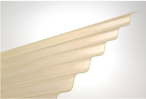 plaque polyester ondulé naturel - PLASTI-BAT