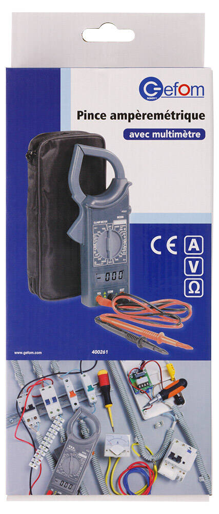 Pince ampèremétrique digitale avec étui Gefolec