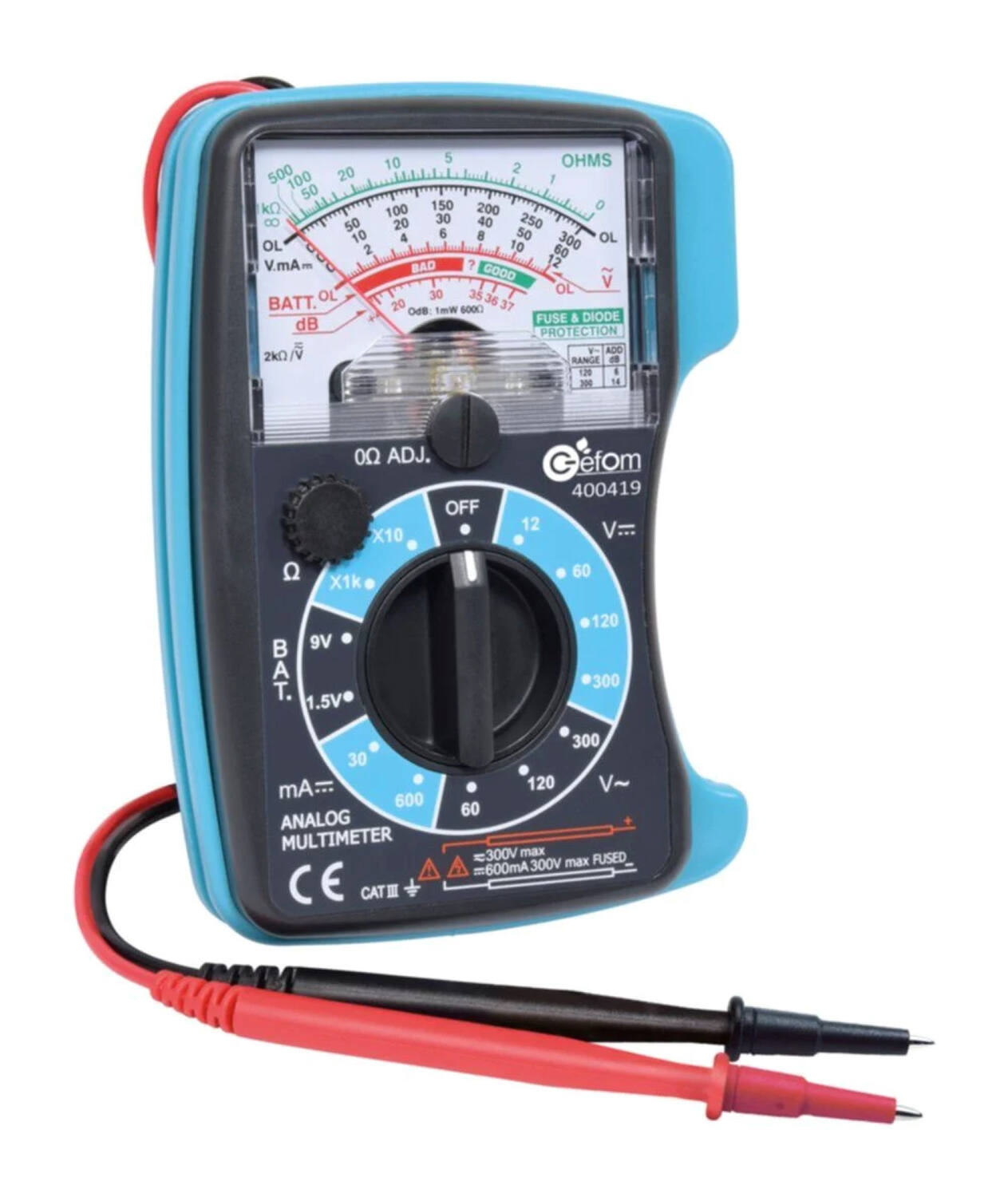 Multimètre universel analogique Cat III Gefolec 400419