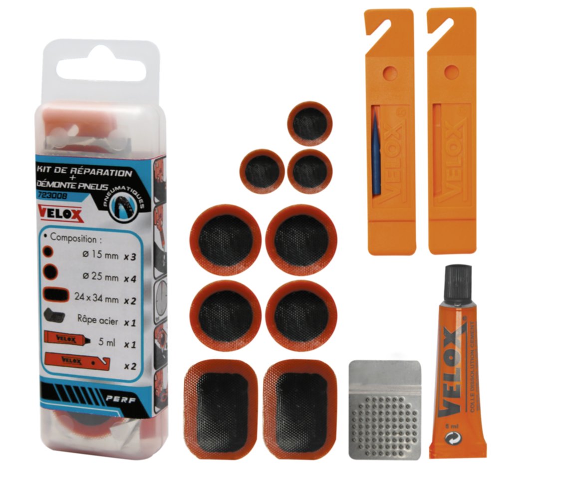 Kit réparation + démonte pneus