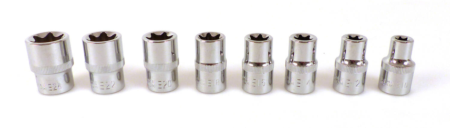 9 douilles étoiles femelles E10 à 24 1/2