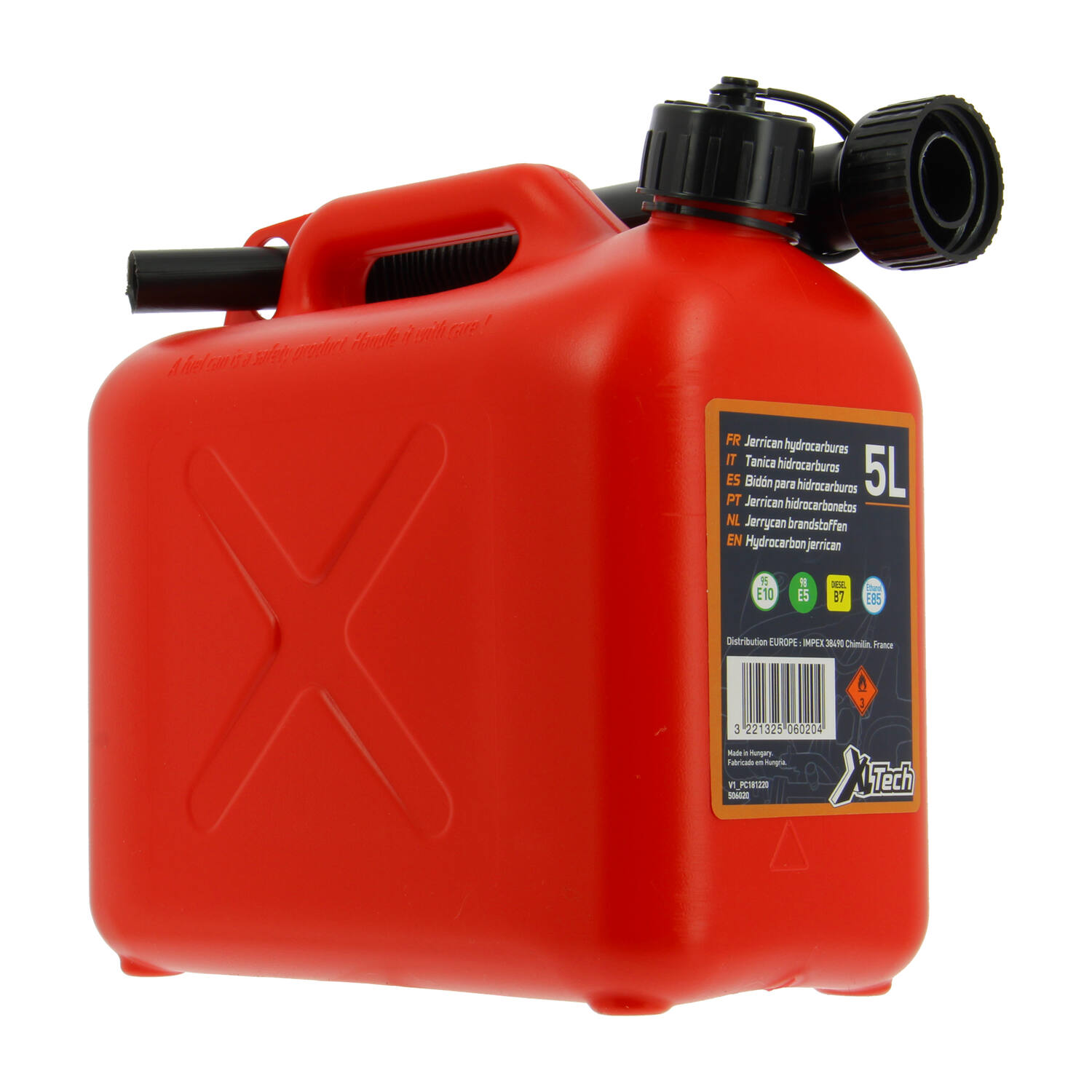 Jerrican rouge 5 L - XLTECH