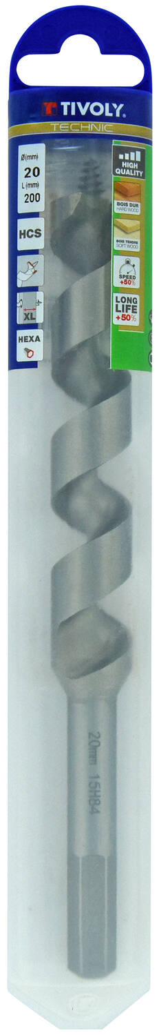 Foret bois spirale unique L200 Diamètre 20