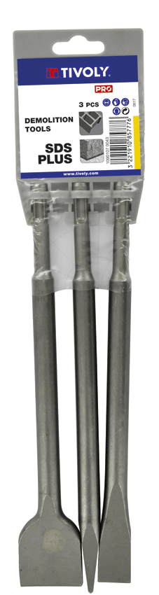 lot de 3 burins sds 250mm - TIVOLY