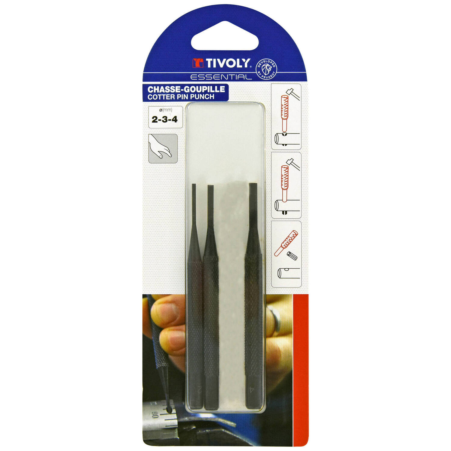 Chasse-goupille Ø2-3-4 mm - TIVOLY