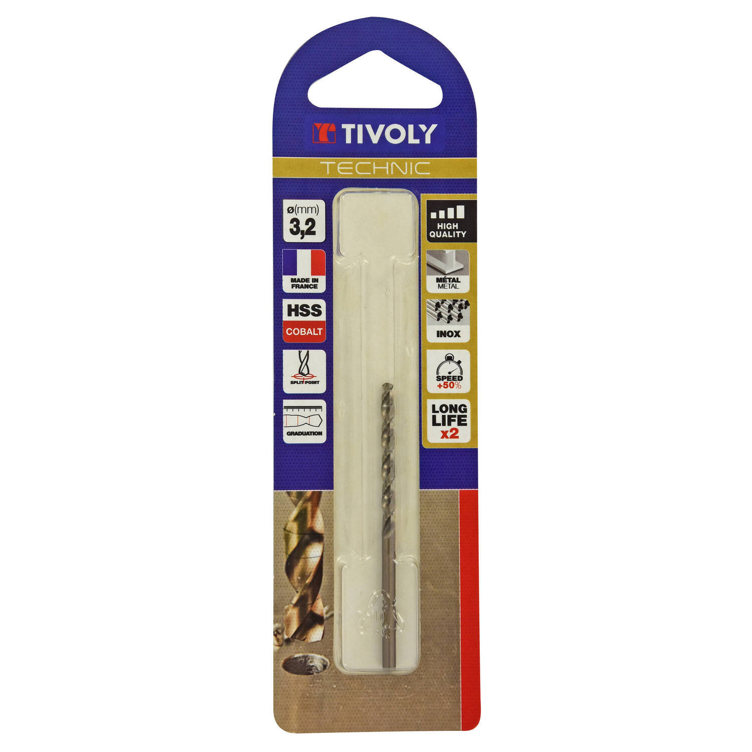 Foret métaux Technic Ø3,2 mm - TIVOLY