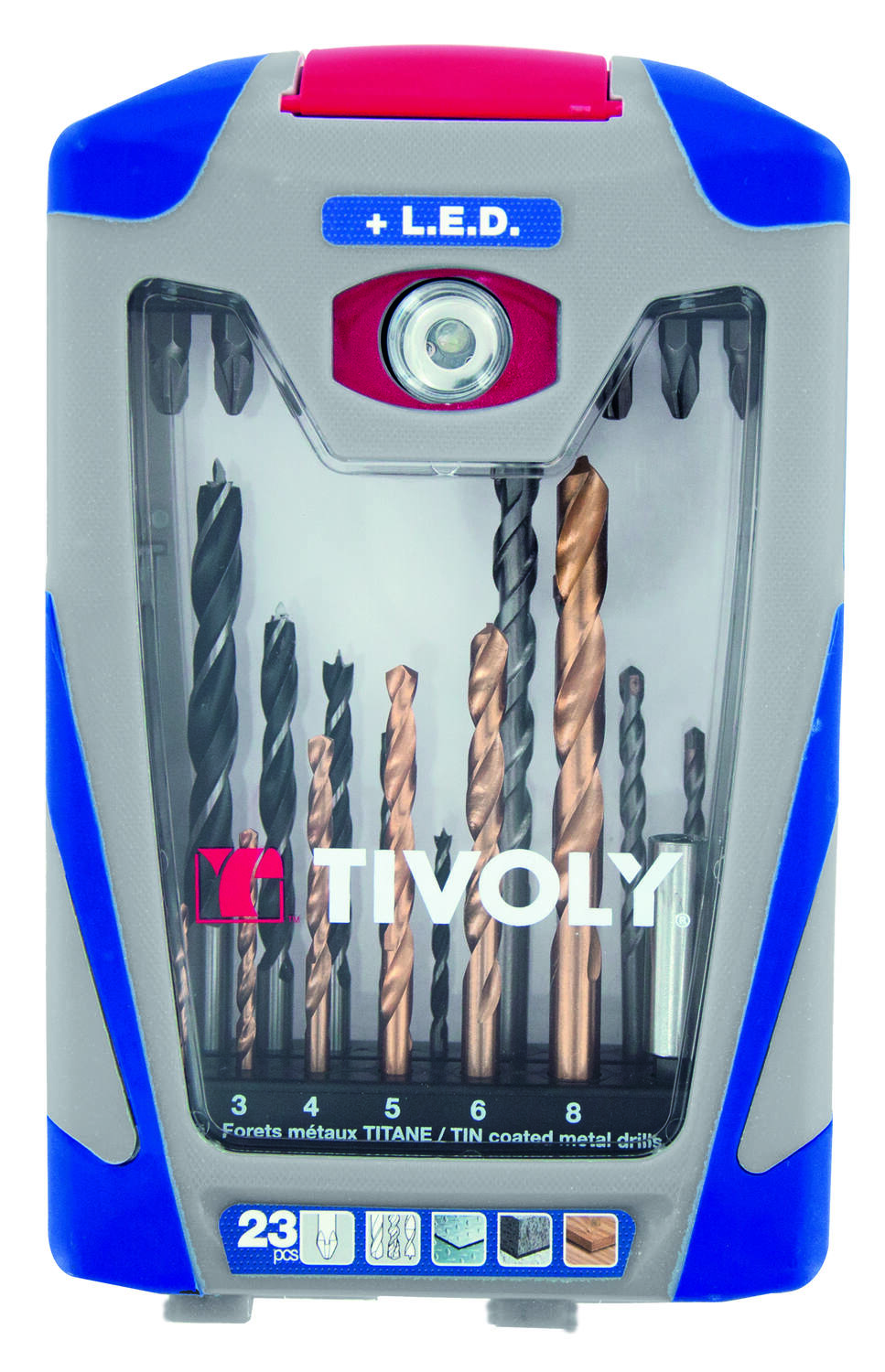 Mallette 24 pièces mixte forets + embouts vissage - TIVOLY