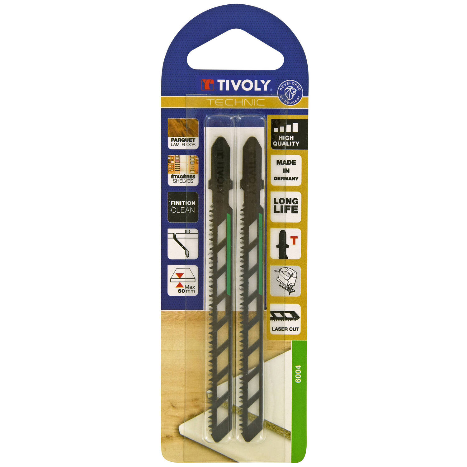 Lame de scie sauteuse T pour bois mélaminé 100 mm - TIVOLY