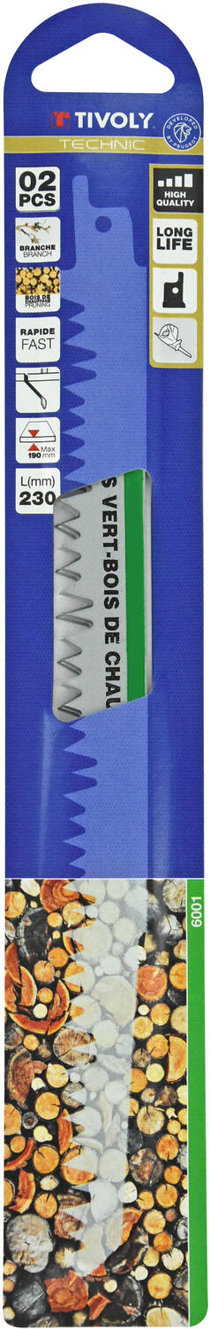 Lame de scie sabre pour élagage/bois de chauffage 230 mm - TIVOLY