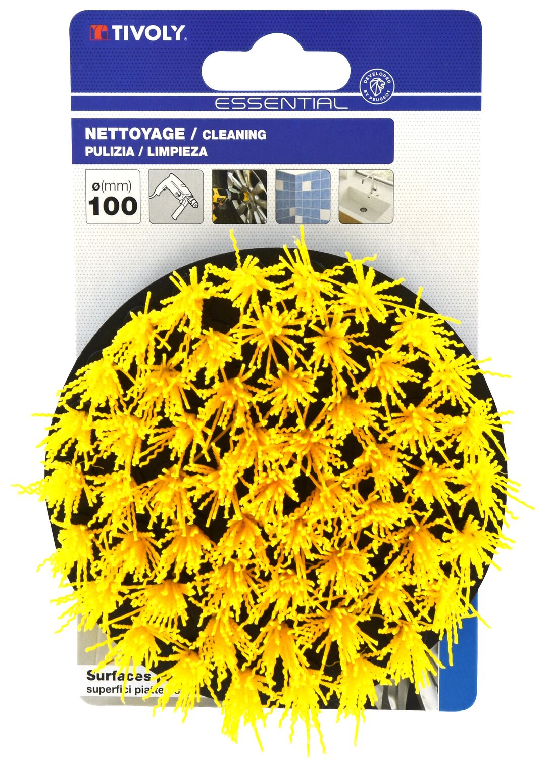 Brosse Plate Nettoyage Perceuse Ø100mm - TIVOLY