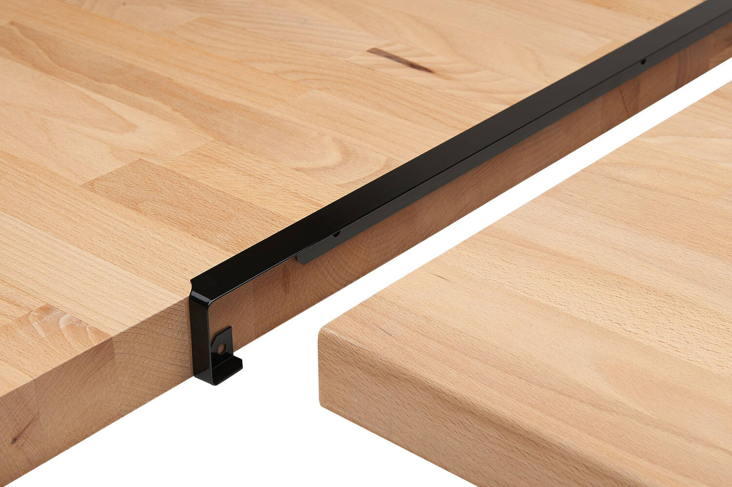 Profil alu bord droit jonction d'angle 38x670mm noir