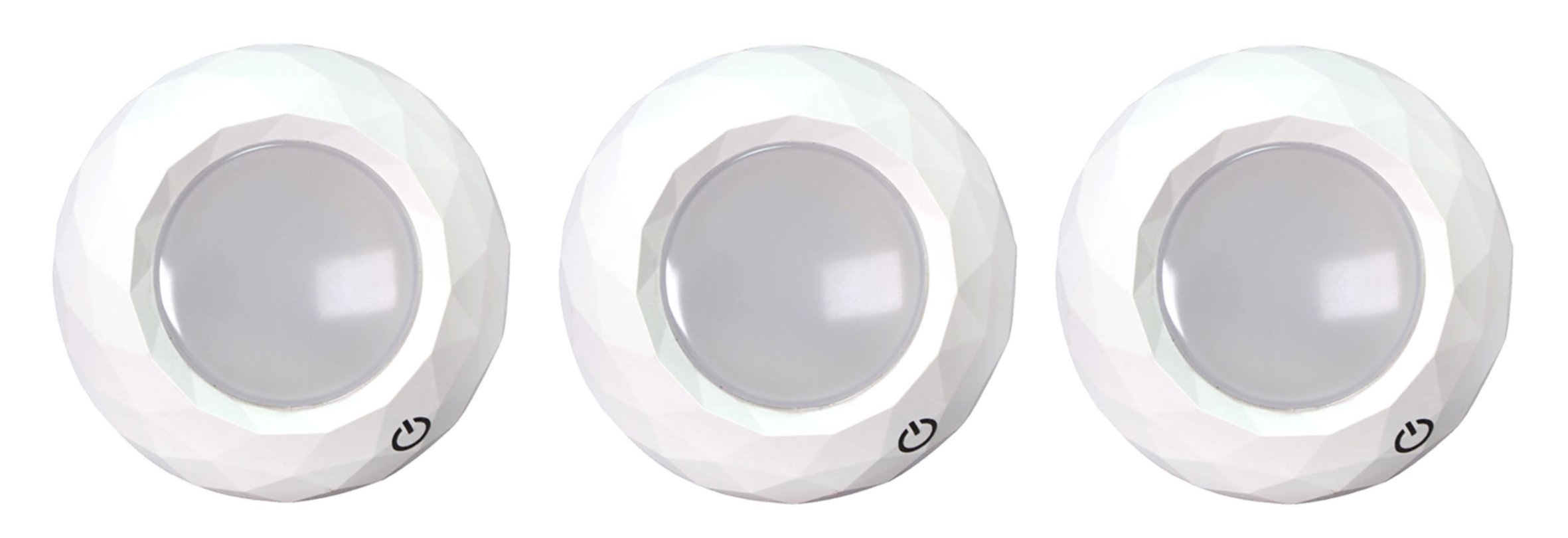 3 spots led 0,2w 15lm à piles blanc