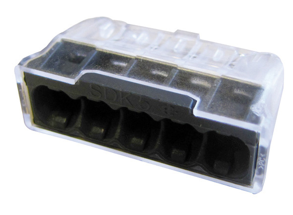 2 bornes 5 fils rigides 0,5-2,5mm2