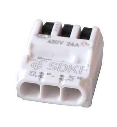 5 bornes pour 3 fils rigides 0,5-2,5mm2