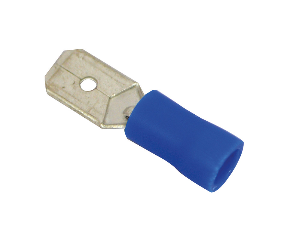 Cosses isolées languette mâle 6,3 mm bleu - TIBELEC