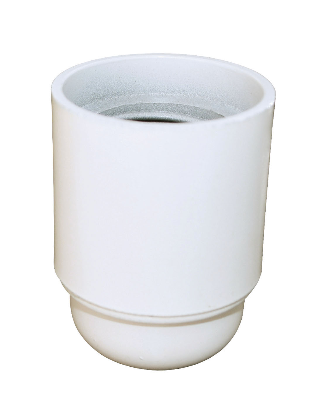 Douille E27 lisse blanc - TIBELEC