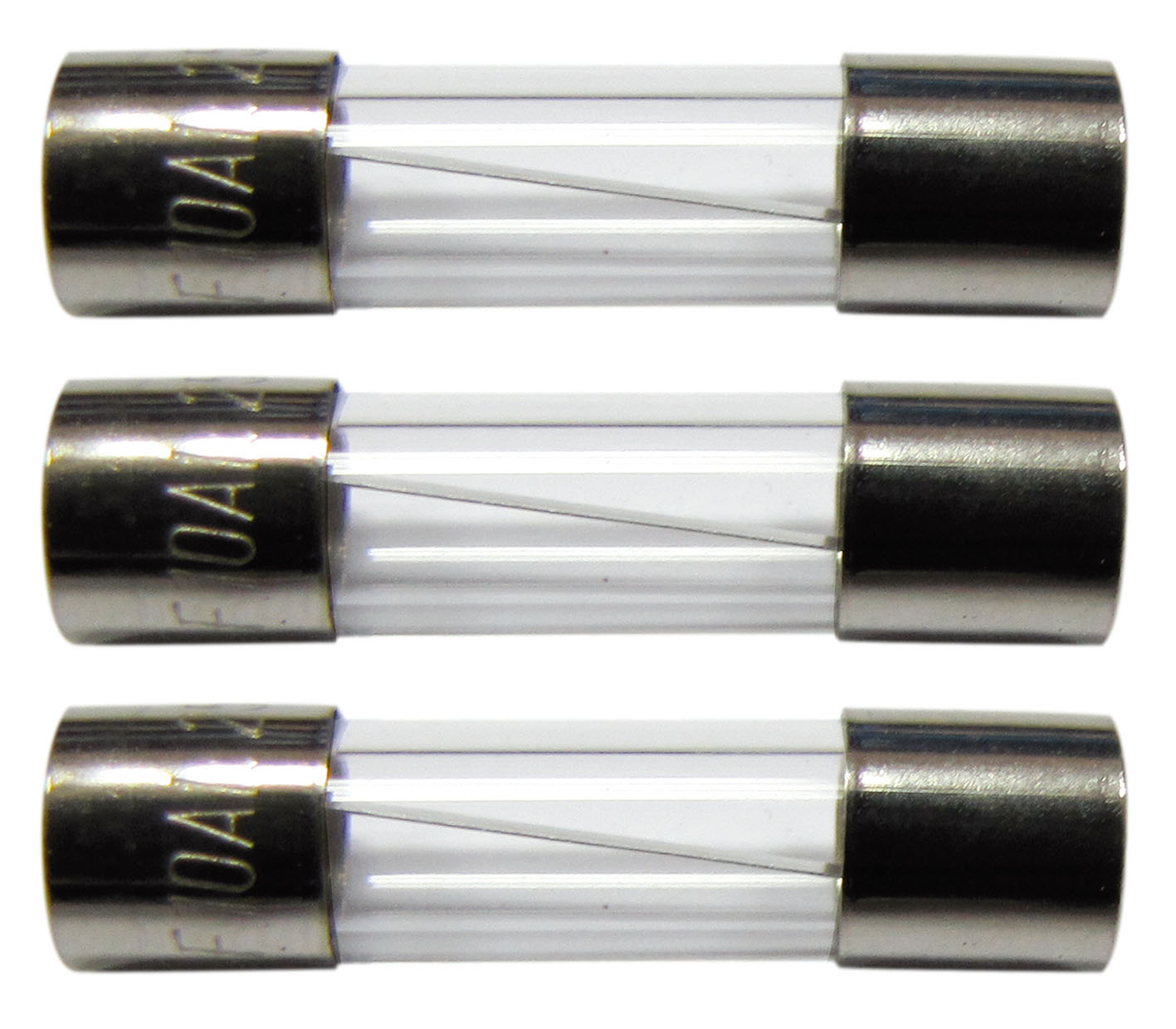 3 fusibles verre 5x20mm 10a. - TIBELEC