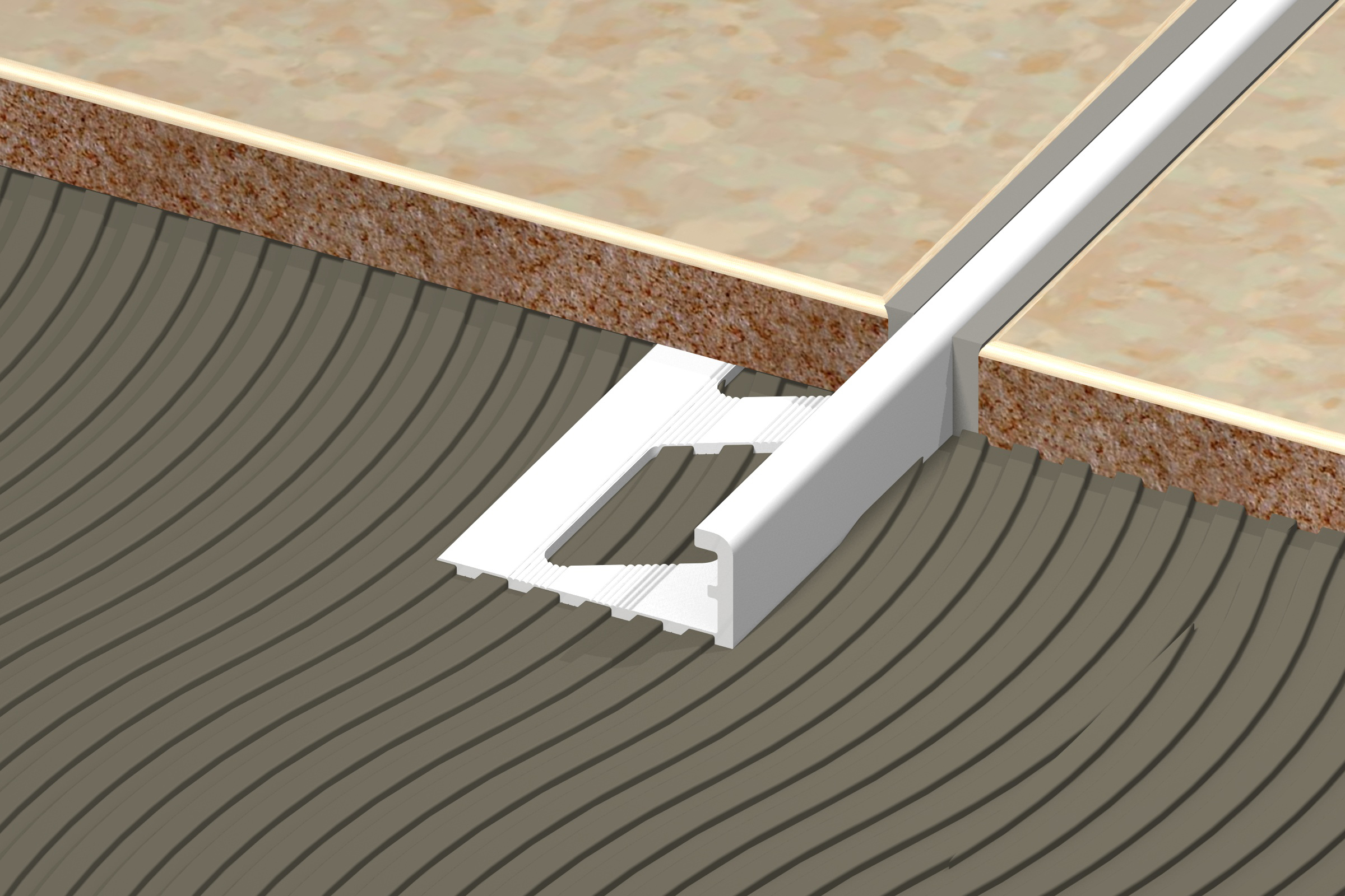 Arrêt cornière 8 blanc 8mm 2,5m