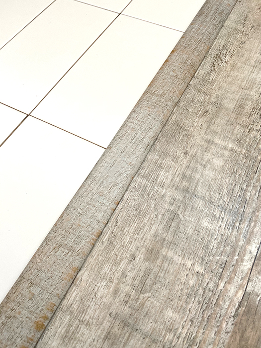 Barre de seuil pin sci blanc 37mmx83cm - DINAC