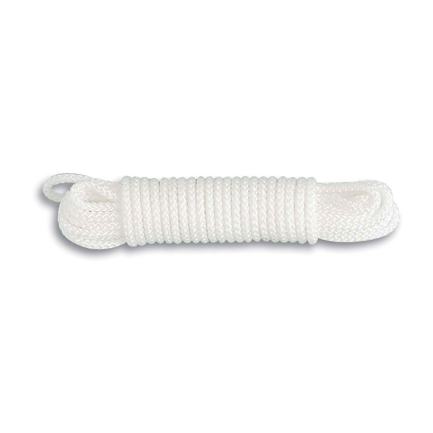 Corde polyamide tressée 1,5 T D 10 mm L 10 m Blanc - CHAPUIS