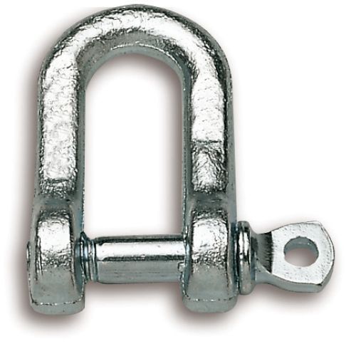 Manille droite piton à ?il acier zingué Ø 7.3mm l. 17mm