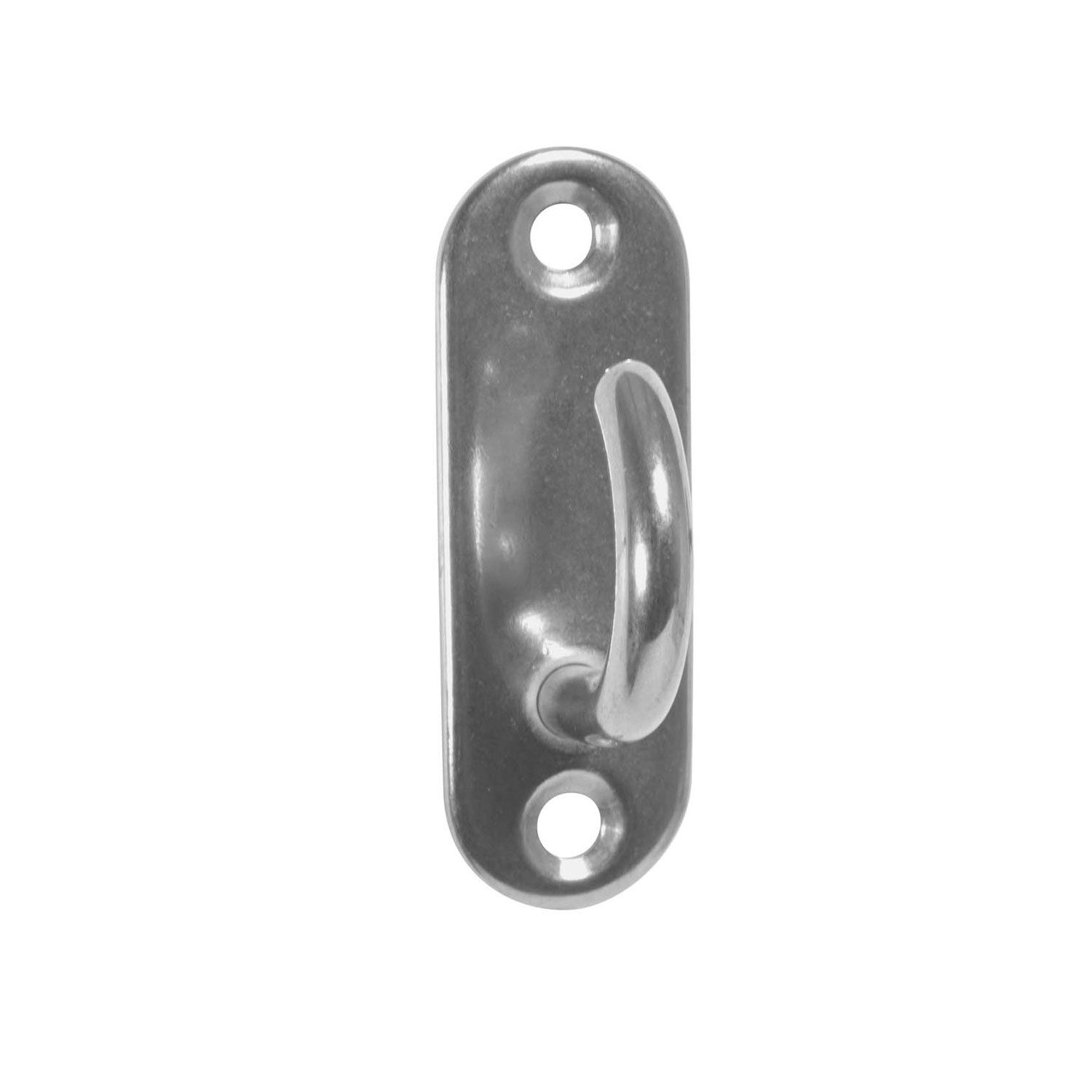 2 platines ovales crochet ouvert inox Dfil 6mm