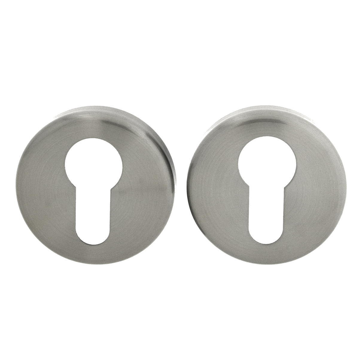 Alpertec ensemble de 2 rosaces de fonction lisse - en zamak nickel mat condamnation